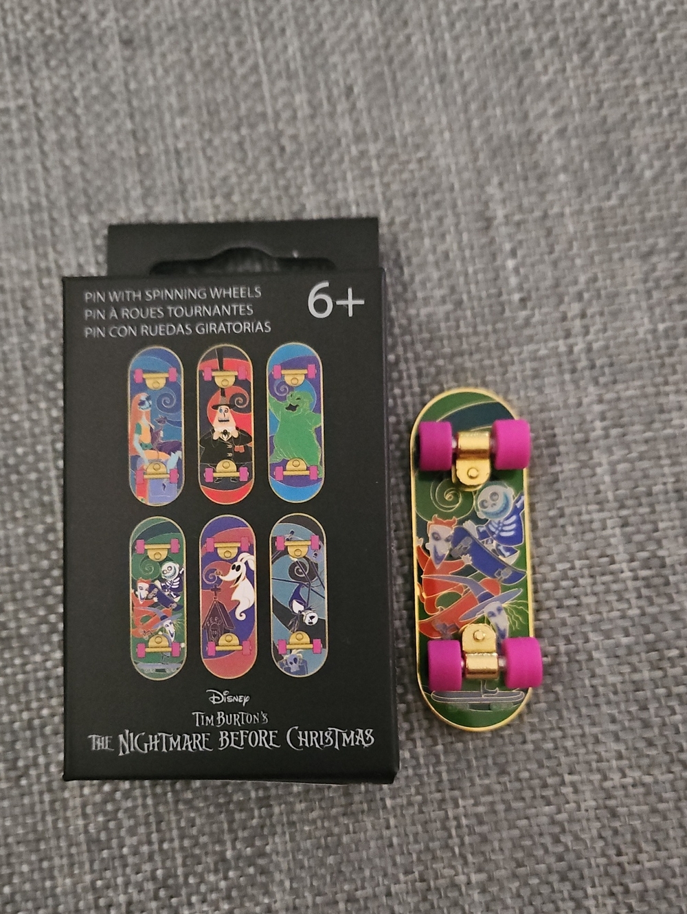 The Nightmare Before Christmas Skateboard Pin